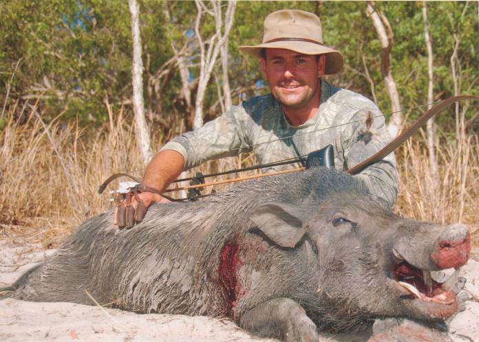 The Author Ben Weatherall with his first boar for the trip
