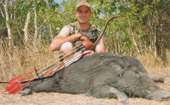 Jeff`s second boar he stalked in the paperbark swamp